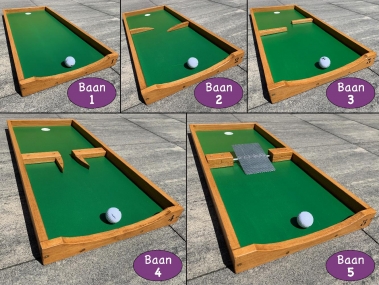 Midgetgolf - baan 1 t/m 5